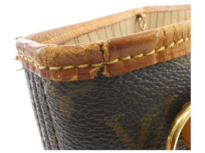 Borsa Louis Vuitton Monogram Neverfull PM Marrone - vista 3