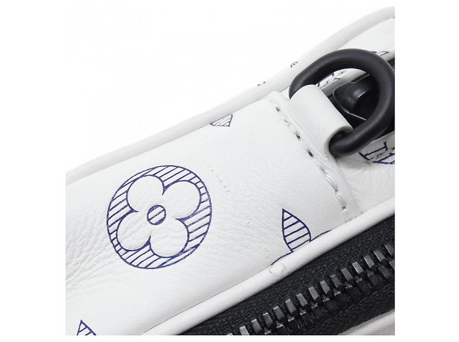 Borsa Portafoglio Portatile Louis Vuitton Monogram Shadow Alpha Bianco - vista 5