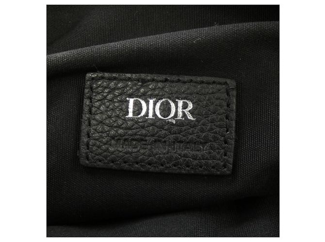 Borsa Christian Dior Dior Saddle Oblique Jacquard Nero Beige - vista 5