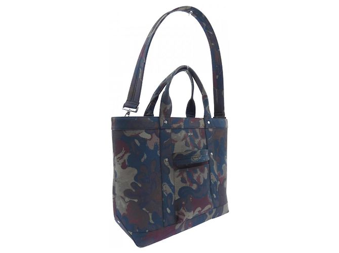Borsa Christian Dior Dior PETER DOIG Rosso Blu navy - vista 2