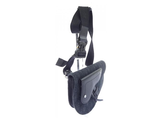 Borsa Christian Dior Dior SADDLE Oblique Nero - vista 2