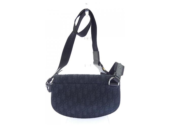 Borsa Christian Dior Dior SADDLE Oblique Nero - vista 3