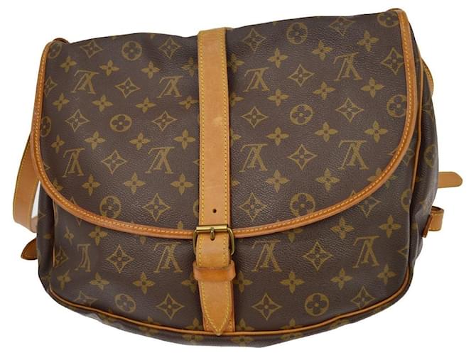 Louis Vuitton Saumur Monogram 35 Marrone - vista 2