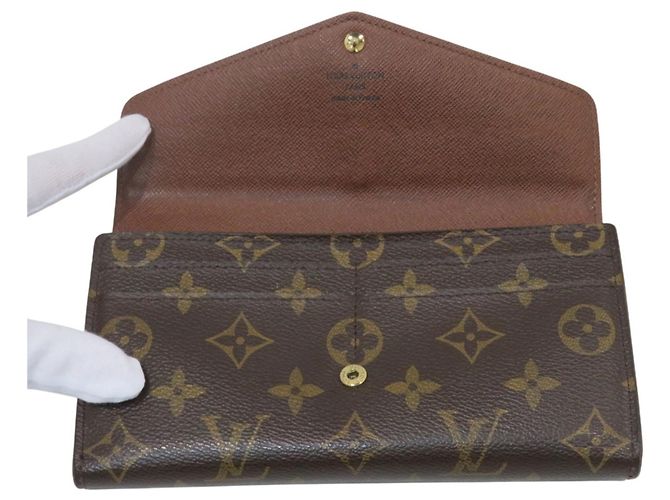 Louis Vuitton Portefeuille Sarah Long Wallet Marrom - vista 3