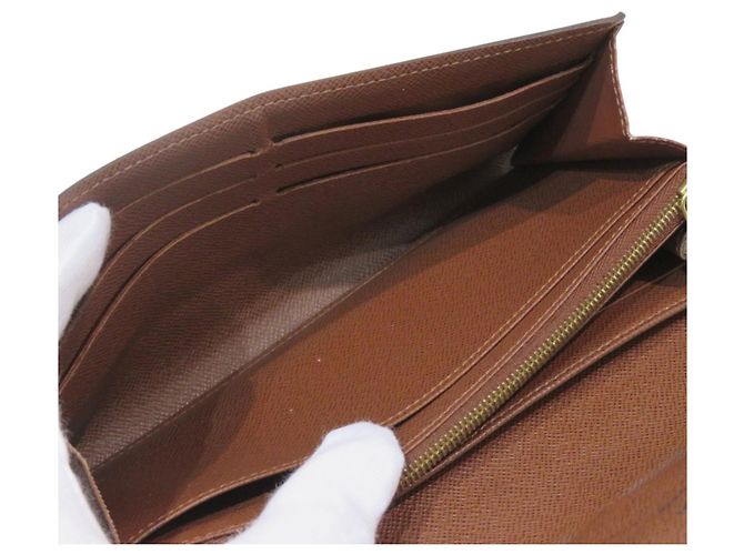 Louis Vuitton Portefeuille Sarah Long Wallet Marrom - vista 6