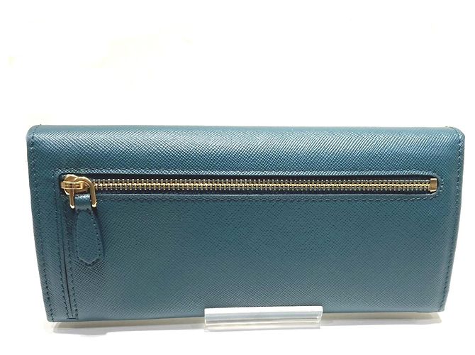 Cartera larga Prada de piel verde - vista 2