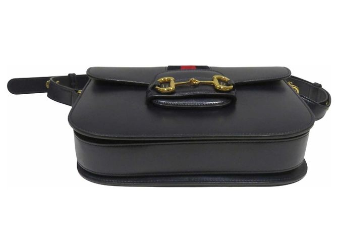 Bolsa de Ombro Gucci Horsebit 1955 Azul marinho - vista 3