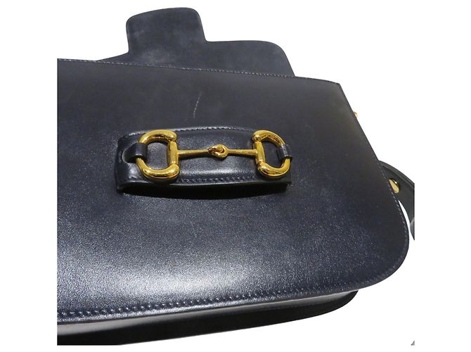 Bolsa de Ombro Gucci Horsebit 1955 Azul marinho - vista 8