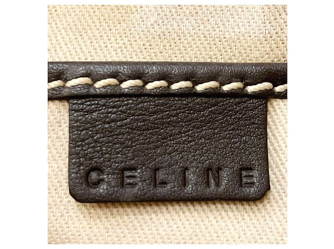 Céline Celine Macadam Handtasche aus Leder Braun - Ansicht 4