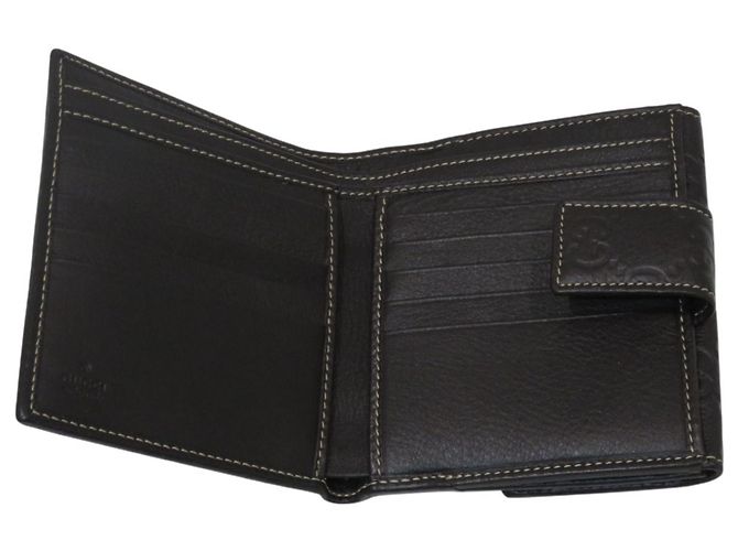 Gucci Guccissima Leder Geldbörse Bi-fold Schwarz - Ansicht 3