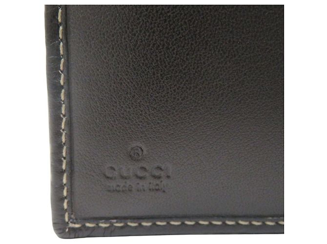 Gucci Guccissima Leder Geldbörse Bi-fold Schwarz - Ansicht 4