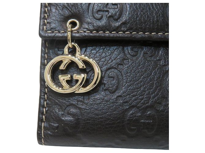Gucci Guccissima Leder Geldbörse Bi-fold Schwarz - Ansicht 7