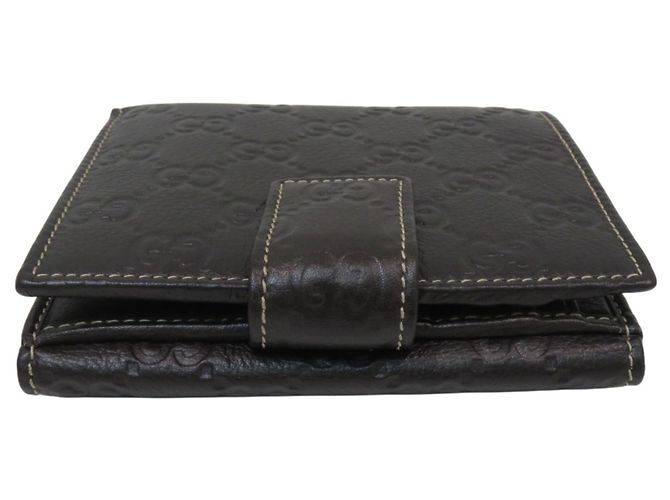 Gucci Guccissima Leder Geldbörse Bi-fold Schwarz - Ansicht 9