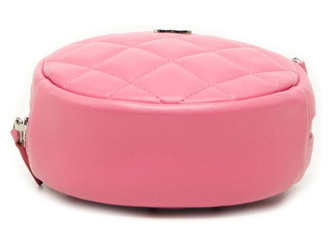 Borsa a tracolla con catena Chanel Matelassé Coco Mark Rosa - vista 3