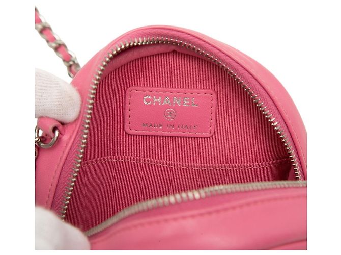 Borsa a tracolla con catena Chanel Matelassé Coco Mark Rosa - vista 5
