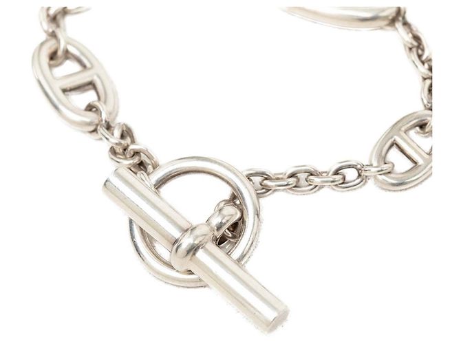 Hermès Bracciale Charm T-bar Hermes Chaine d'Ancre Farandole Argento - vista 4