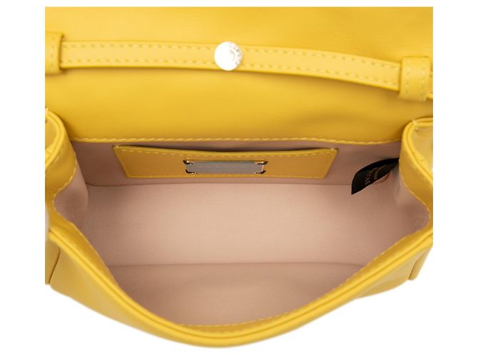 Bulgari Borsa a tracolla con catena Bvlgari Serpenti Cabochon Giallo - vista 4