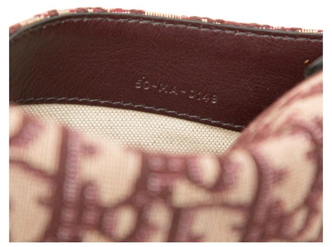 Borsa a tracolla Christian Dior Dior Oblique Trotter Saddle Rosso Beige Bordò - vista 6