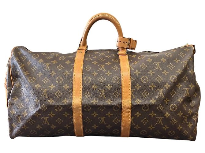 Borsa Boston Louis Vuitton Keepall 55 Bandoulière in Monogram Canvas Marrone - vista 2