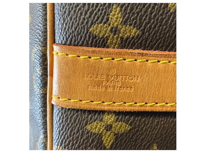 Borsa Boston Louis Vuitton Keepall 55 Bandoulière in Monogram Canvas Marrone - vista 4