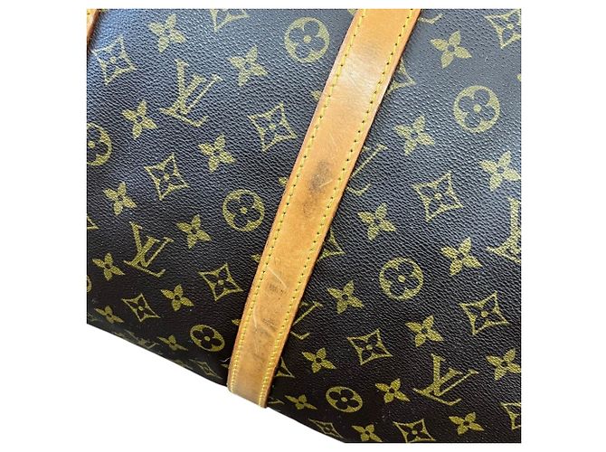 Borsa Boston Louis Vuitton Keepall 55 Bandoulière in Monogram Canvas Marrone - vista 5