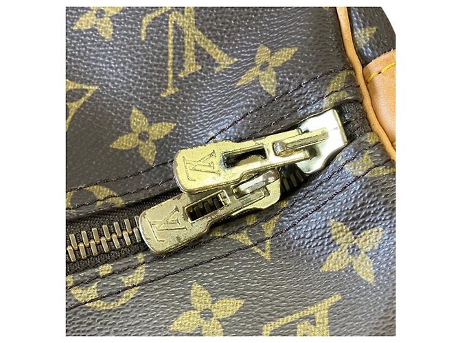 Borsa Boston Louis Vuitton Keepall 55 Bandoulière in Monogram Canvas Marrone - vista 7