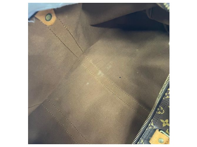 Borsa Boston Louis Vuitton Keepall 55 Bandoulière in Monogram Canvas Marrone - vista 9