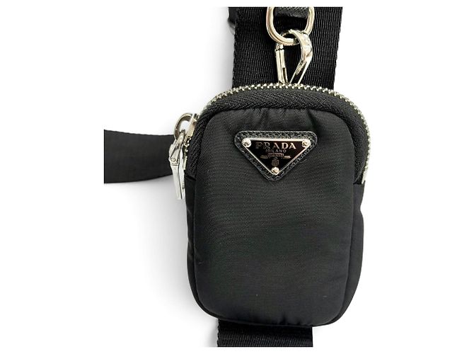 Borsa a tracolla Prada 1BH204 Re-Edition 2005 Re-Nylon con logo triangolare Nero - vista 13