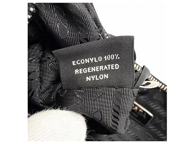 Borsa a tracolla Prada 1BH204 Re-Edition 2005 Re-Nylon con logo triangolare Nero - vista 16