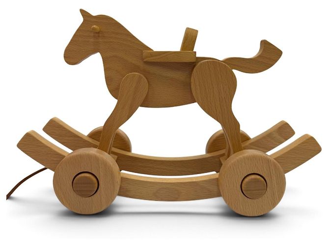 Hermès Borsa in pelle Hermes design cavallo a dondolo - vista 3