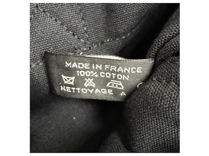 Hermès Fourre-Tout Bolsa de mão em algodão/Tote Bag Marrom Preto - vista 11