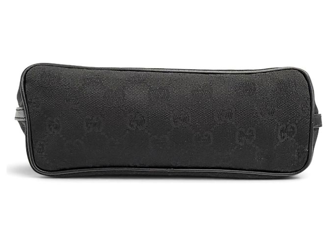 Borsa Gucci Vintage GG Canvas Leather Nero - vista 4