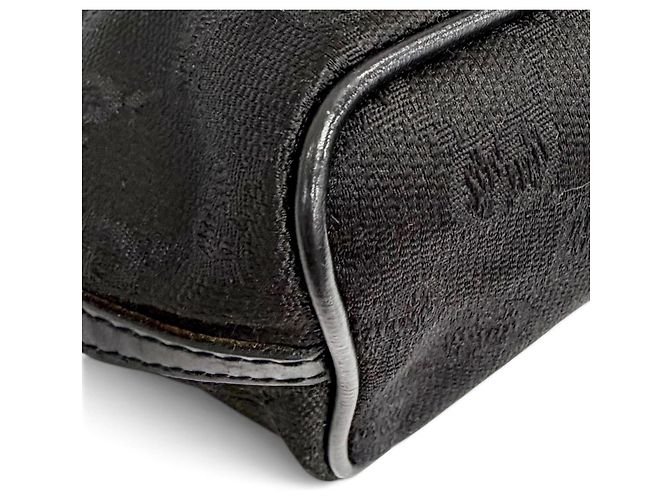 Borsa Gucci Vintage GG Canvas Leather Nero - vista 6
