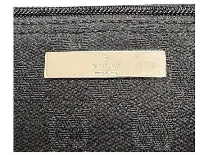 Borsa Gucci Vintage GG Canvas Leather Nero - vista 8