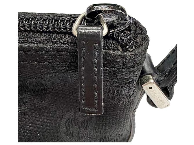 Borsa Gucci Vintage GG Canvas Leather Nero - vista 9