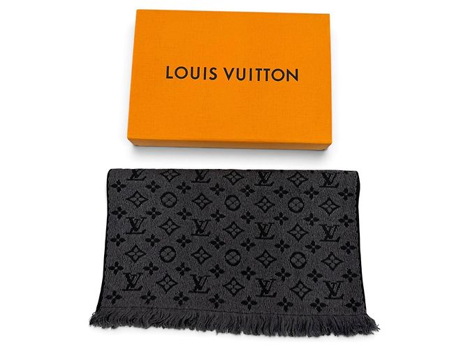 Stola Monogram in lana Louis Vuitton Marrone Nero - vista 2
