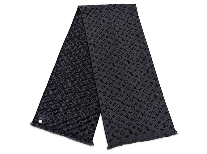 Stola Monogram in lana Louis Vuitton Marrone Nero - vista 4