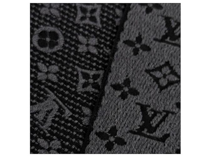 Stola Monogram in lana Louis Vuitton Marrone Nero - vista 6