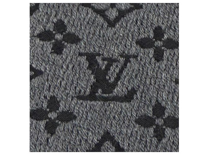 Stola Monogram in lana Louis Vuitton Marrone Nero - vista 7