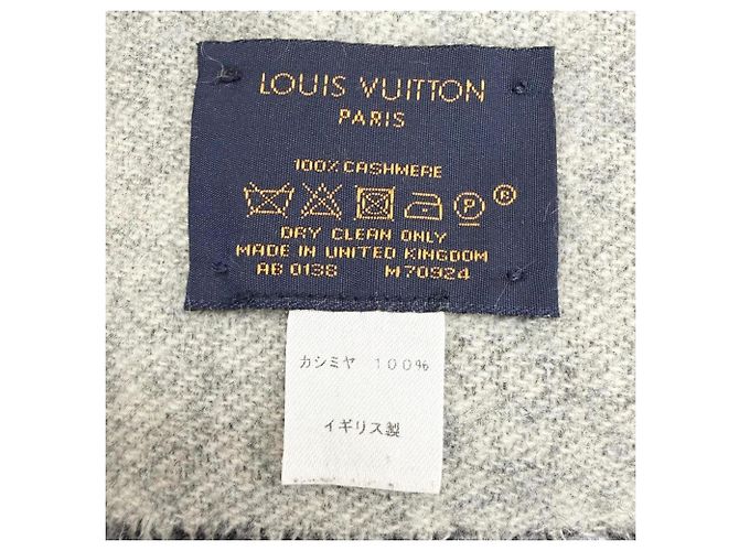 Sciarpa in cashmere Monogram con frange Louis Vuitton Marrone Nero - vista 6
