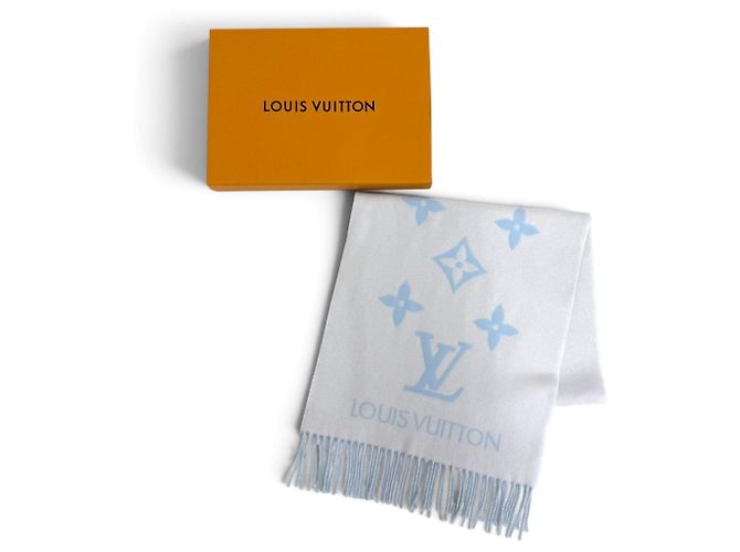 Louis Vuitton blauer Kaschmir-Stola - Ansicht 2
