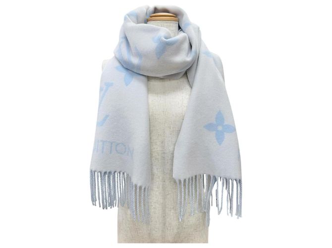 Louis Vuitton blauer Kaschmir-Stola - Ansicht 3