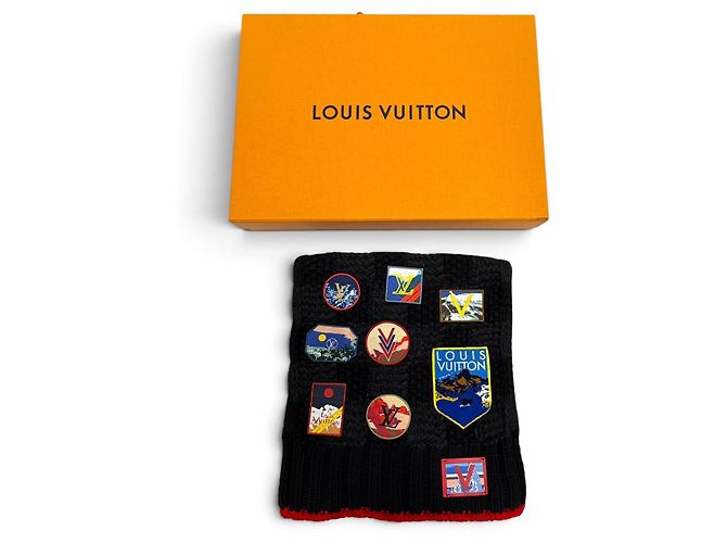 Stola in cashmere e pelle Louis Vuitton Nero - vista 2