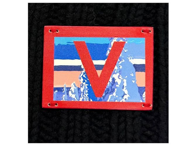 Stola in cashmere e pelle Louis Vuitton Nero - vista 6