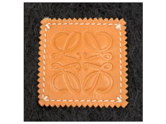 Stola in lana mohair nera Loewe Nero - vista 6