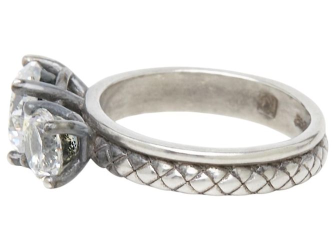Bottega Veneta Intrecciato Bandring aus Silber - Ansicht 2
