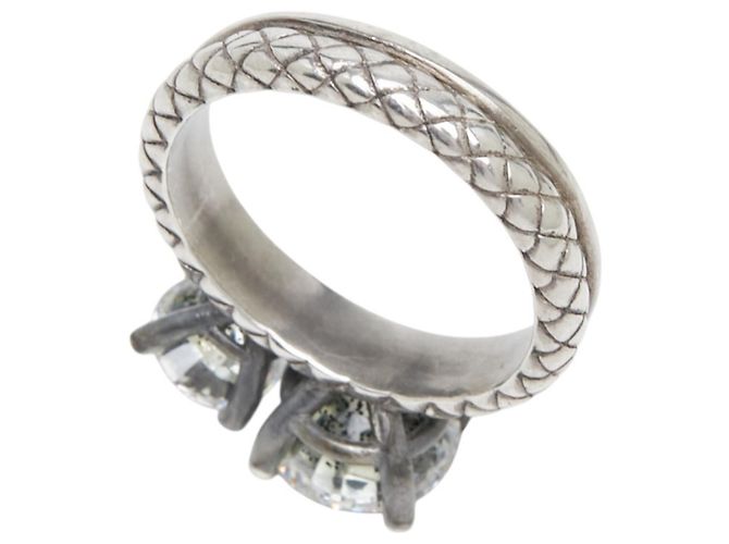 Bottega Veneta Intrecciato Bandring aus Silber - Ansicht 4