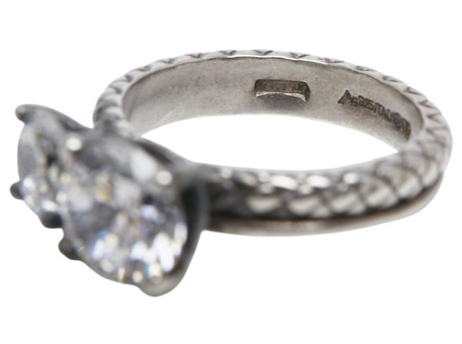 Bottega Veneta Intrecciato Bandring aus Silber - Ansicht 5