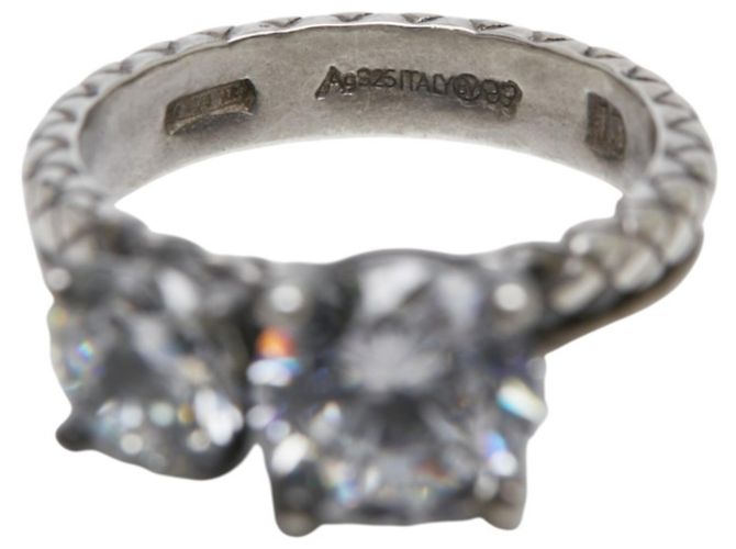 Bottega Veneta Intrecciato Bandring aus Silber - Ansicht 6