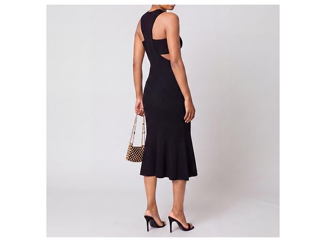 Alexander McQueen Schwarzes Strickkleid mit Cut-Outs - Ansicht 5